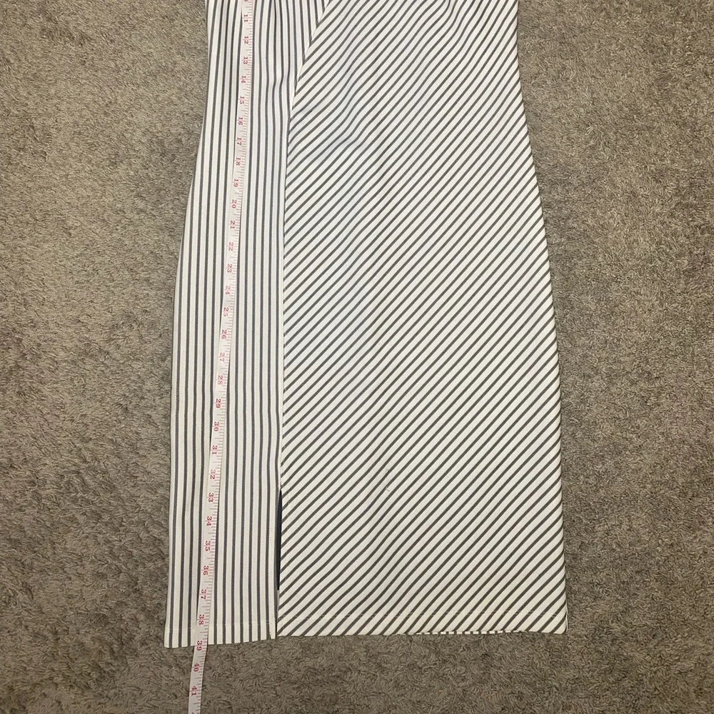 Cato A-Line Sleeveless Striped Dress Women’s Size 2 With Front Slit - Picture 3 of 9